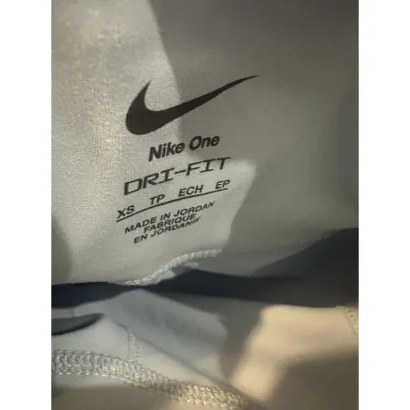 NWT Nike One Dri-FIT High Waist 8" Biker Shorts Blue FZ6758-440 Women's Size XS - Picture 7 of 16